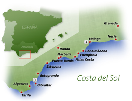 Mapa Costa del Sol